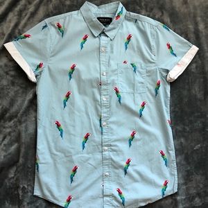Pacsun Men's Parrot Front Pocket Button Down NWT